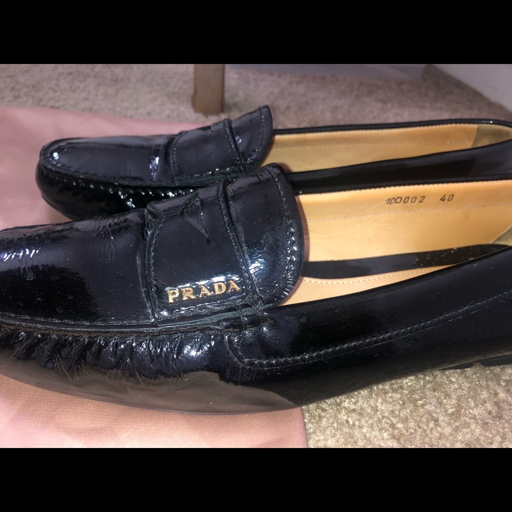 Prada loafers slides flats.